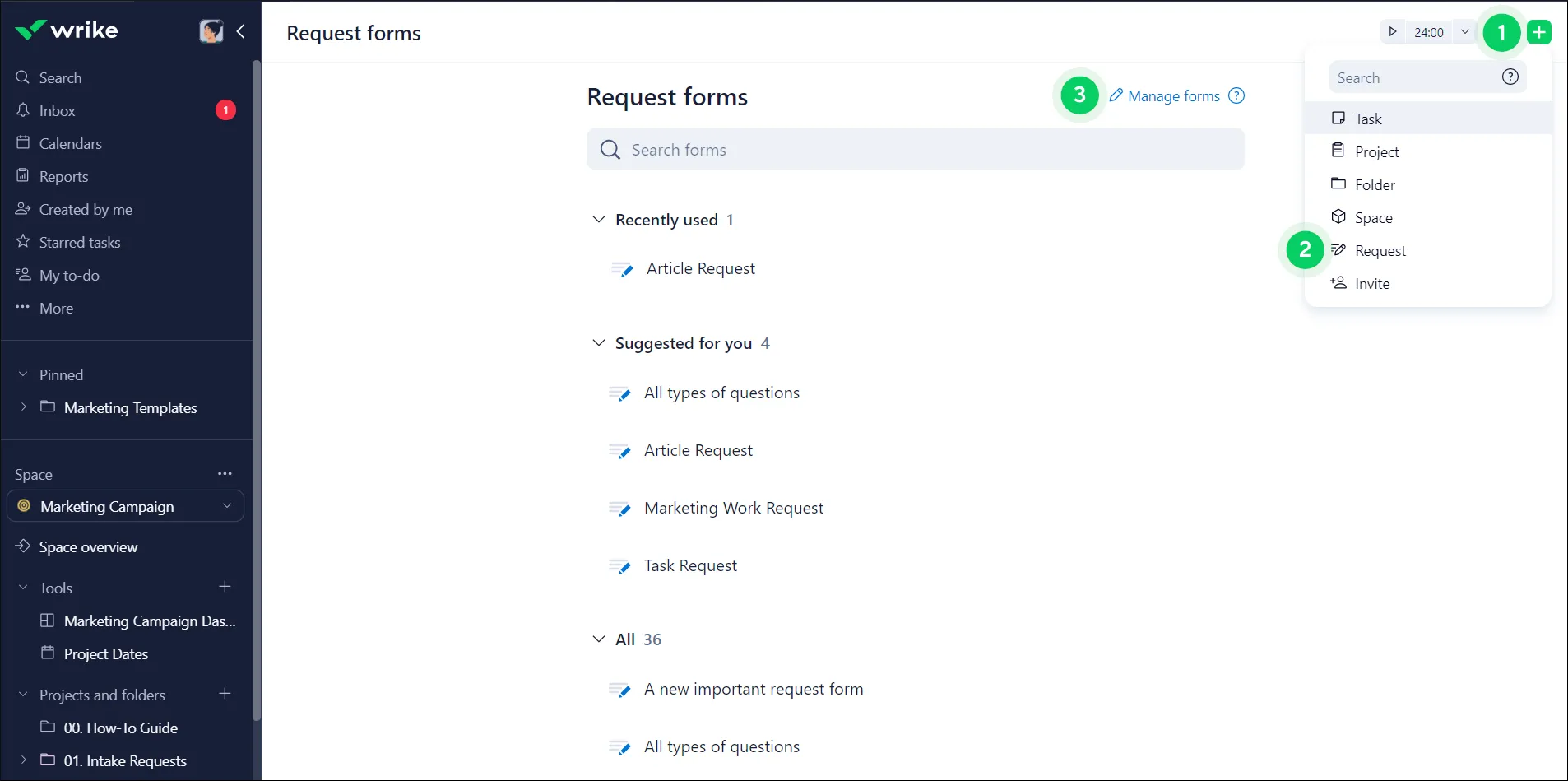 Creating Request Forms – Wrike Help Center