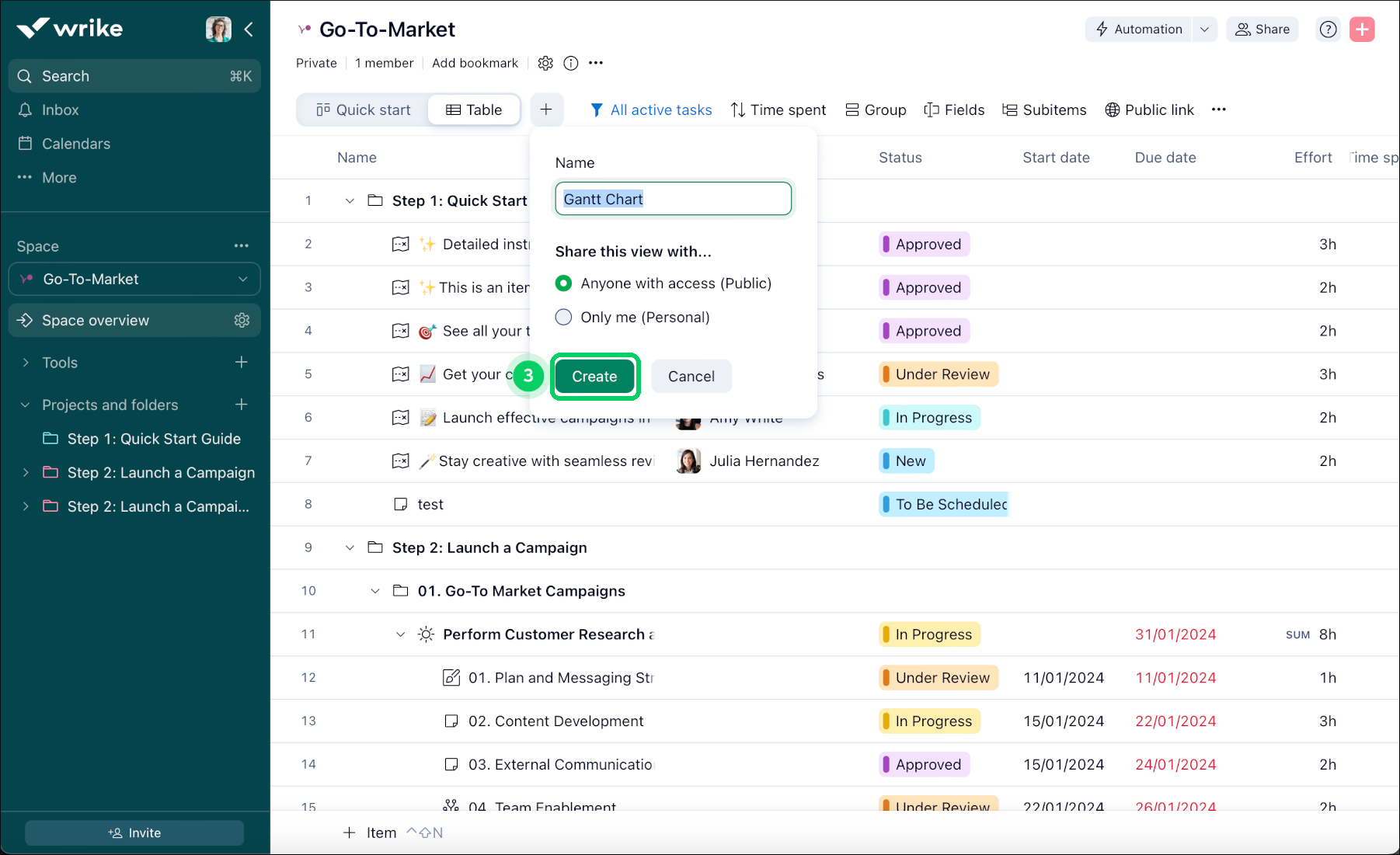 Gantt Chart in Wrike Wrike Help Center