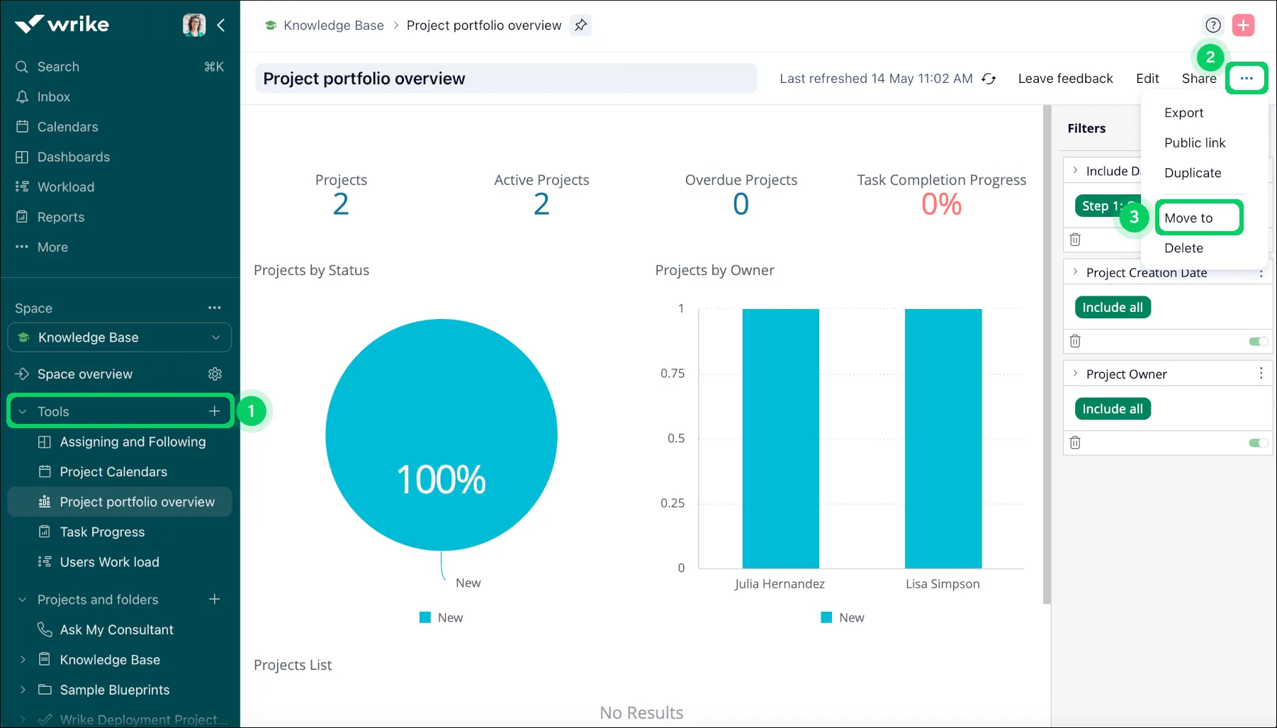 Tools in Spaces – Wrike Help Center