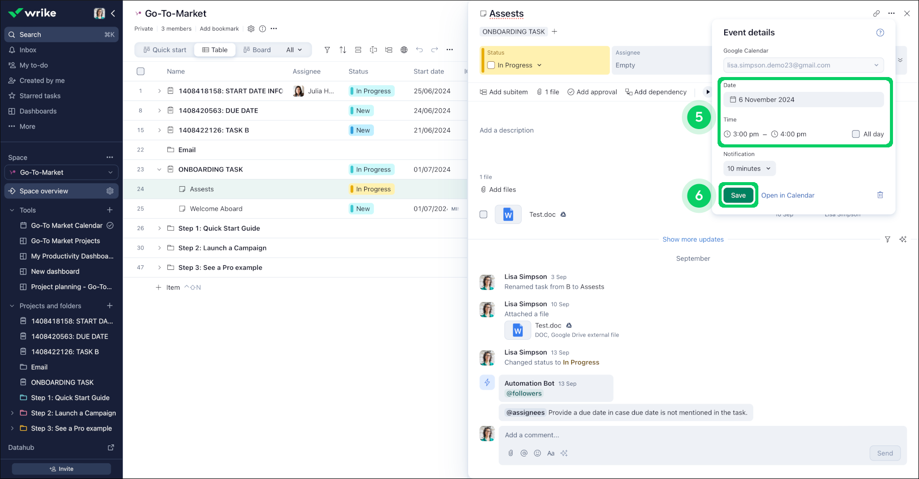 Google Calendar Integration Wrike Help Center