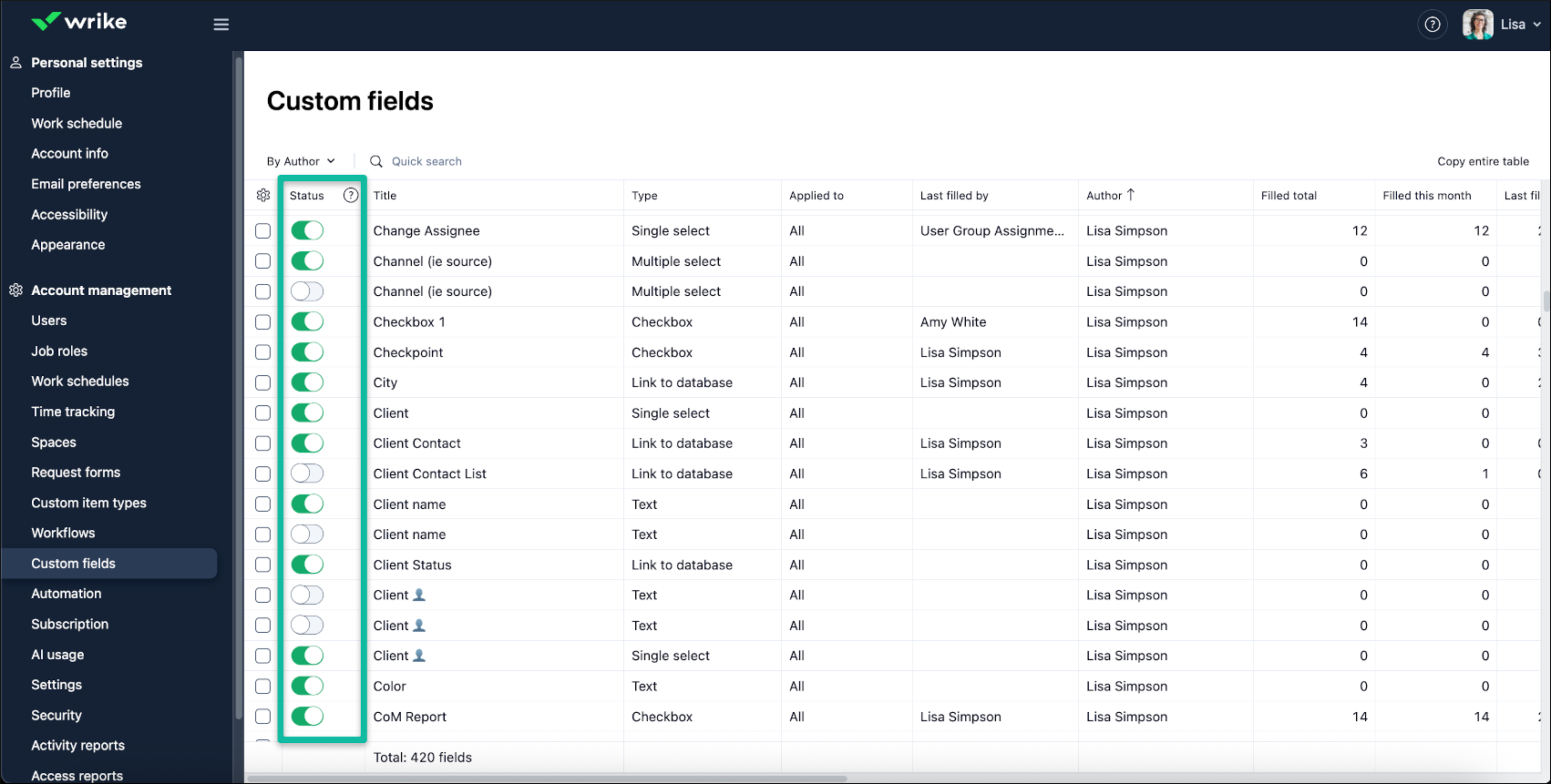 2. Custom Fields - Archive or Draft Unnecessary Fields 1.png