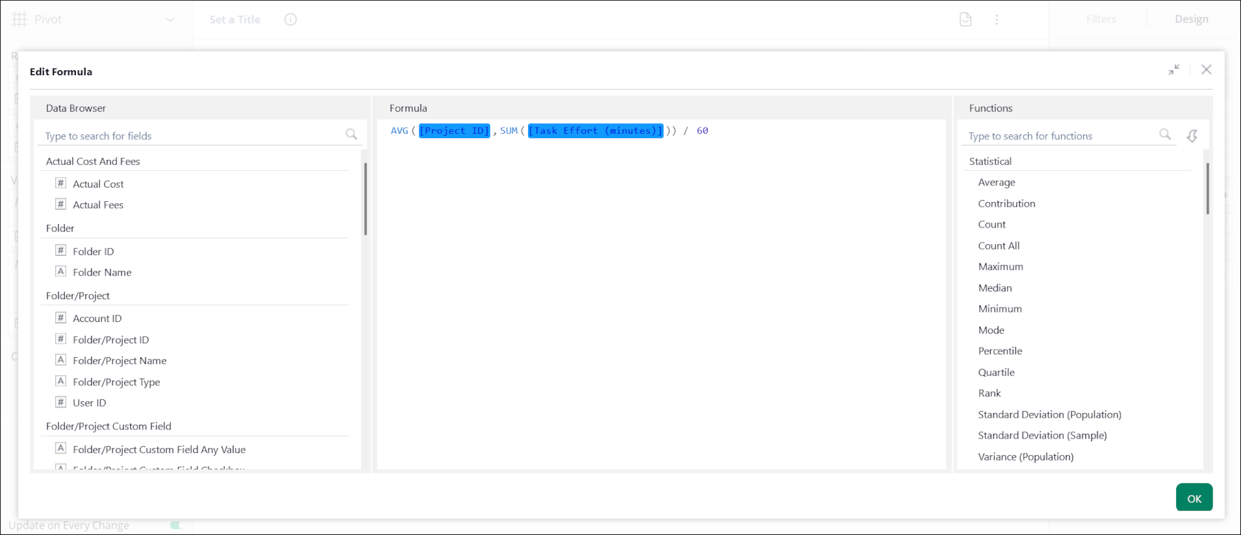 AVG([Project ID],SUM([Task Effort (minutes)])) : 60.png