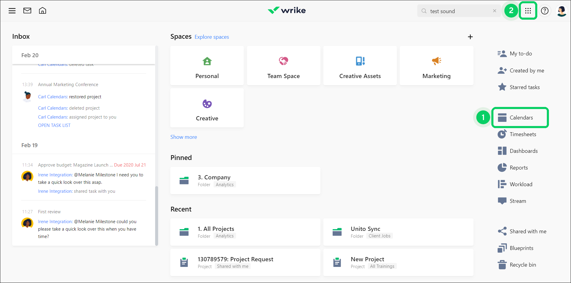 Como compartilhar calendários com pessoas fora do Wrike – Central